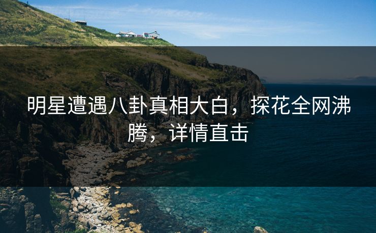 明星遭遇八卦真相大白，探花全网沸腾，详情直击